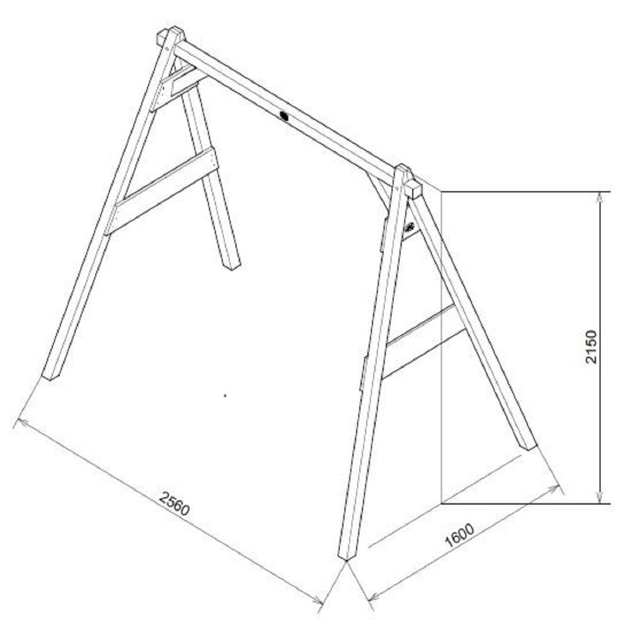 Voir la diapositive 3 : PRAGMA Portique balançoire-bois-H 2.07m- DOUBLE