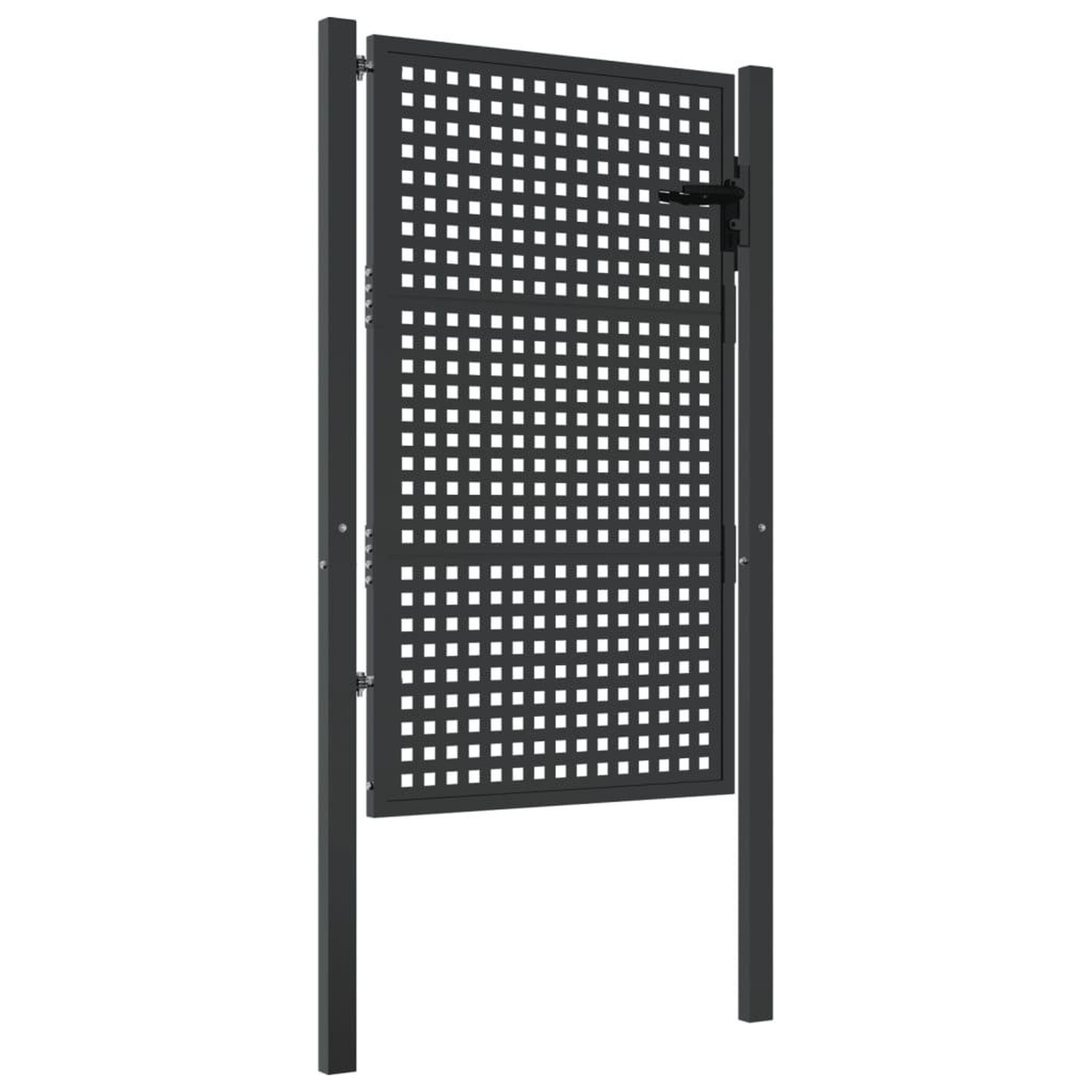 Voir la diapositive 2 : VIDAXL Portail de jardin anthracite 105 x 200 cm acier