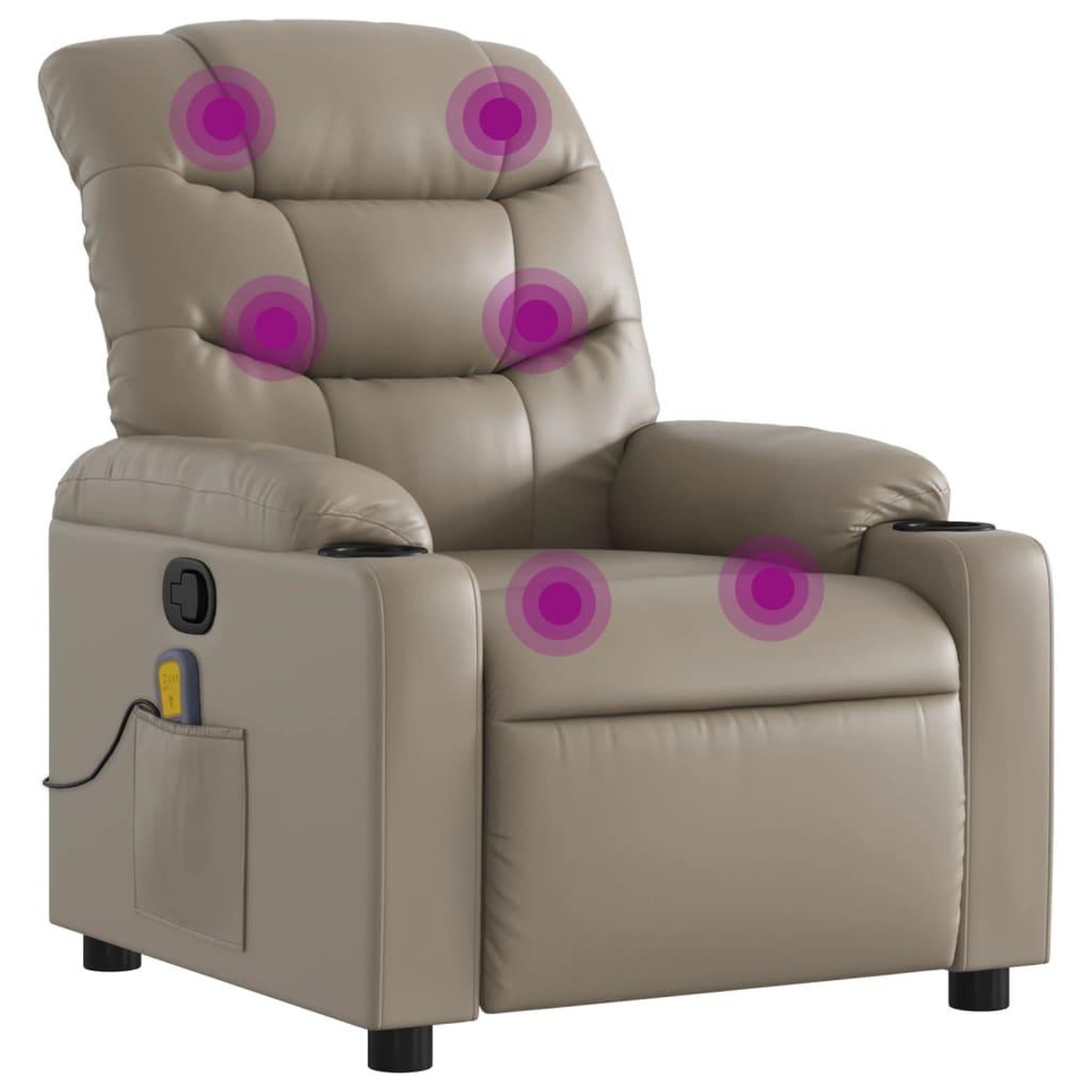 Voir la diapositive 2 : VIDAXL Fauteuil de massage inclinable Cappuccino Similicuir