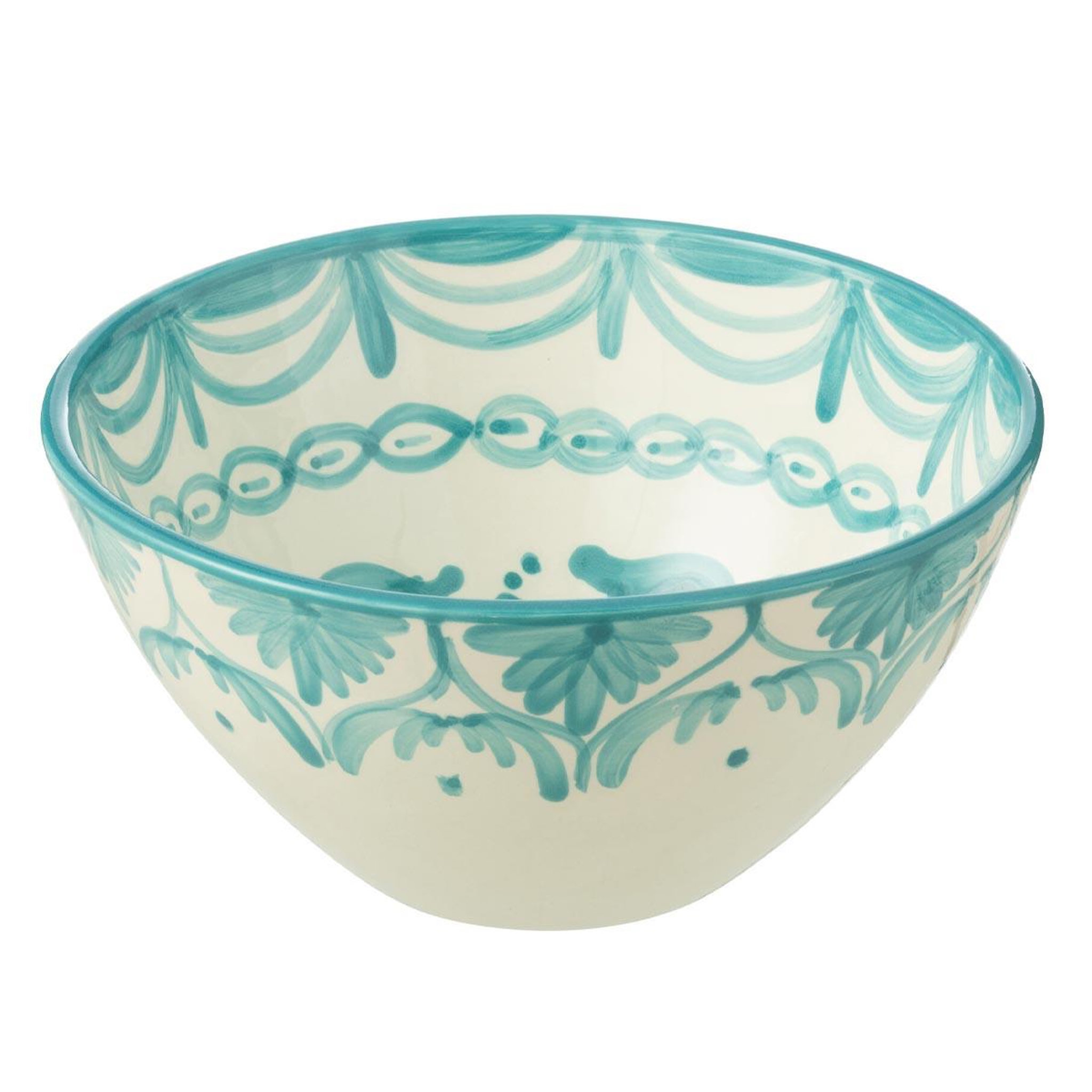 J-LINE Coupelle en Céramique  Granada  22cm Bleu Aqua