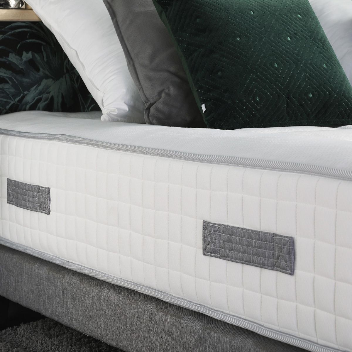 IDLITERIE Ensemble matelas Ressort 7 zones + sommier + oreiller + couette - FABRICATION FRANCAISE