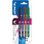 Voir la diapositive 1 : PILOT Lot de 4 stylos roller pointe fine 0.5mm noir/bleu/vert/rouge V-Ball 0.5