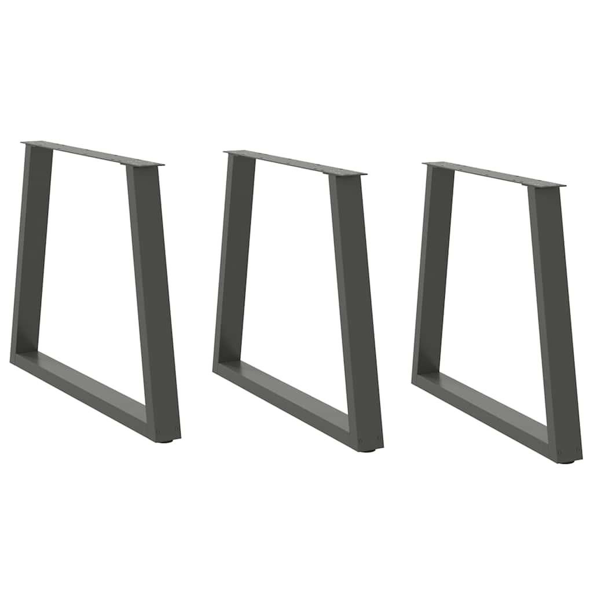 VIDAXL Pieds de table a manger forme de V 3 pcs 80x(72-73,3) cm acier