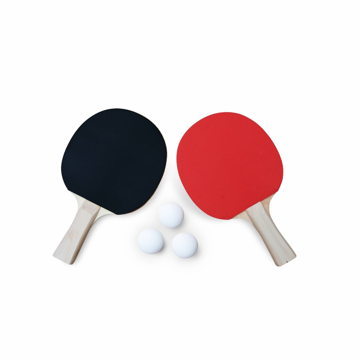 SWEEEK Lot de 2 raquettes et 3 balles pour table de Ping-Pong pas cher 