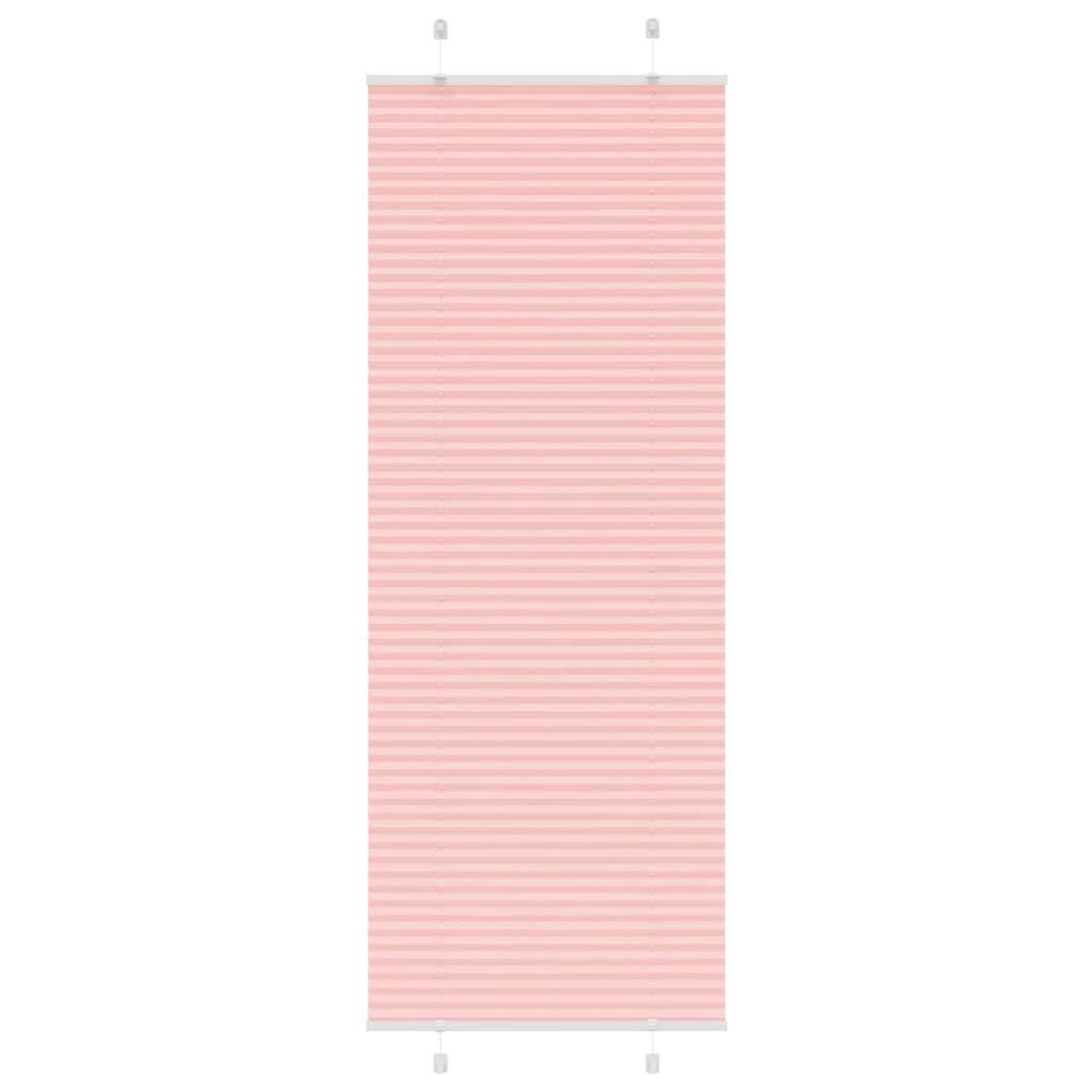 VIDAXL Store plisse rose 80x200 cm largeur du tissu 79,4 cm polyester