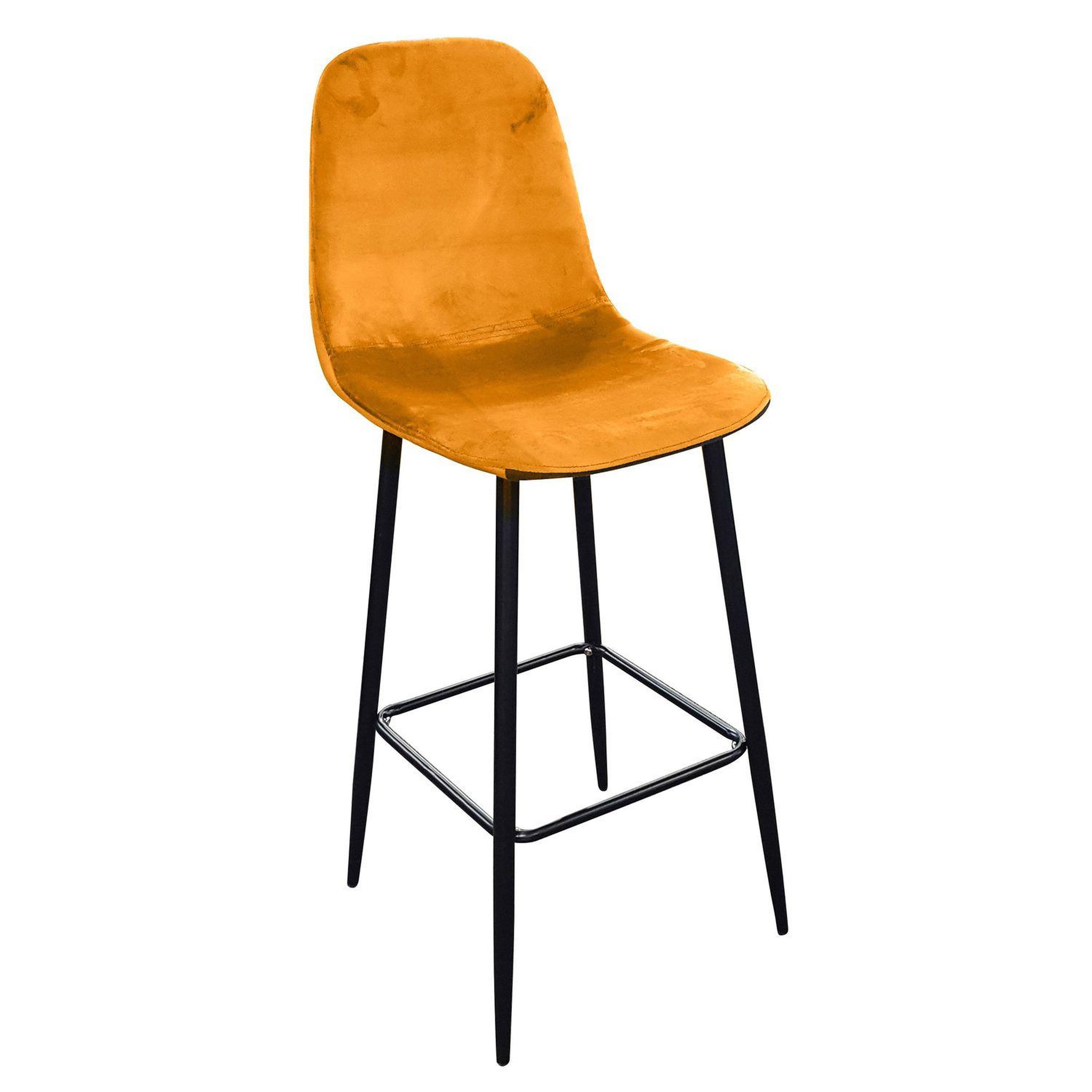 Voir la diapositive 1 : DIVERS Tabouret de bar en velours vintage inoui
