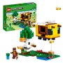 LEGO Minecraft  21241 La cabane Abeille, Jouet, Ferme avec Maison, Zombie et Figurines Animaux