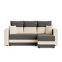 Voir la diapositive 1 : BEST MOBILIER Harvey - canapé d'angle réversible 4 places convertible avec coffre en tissu bicolore