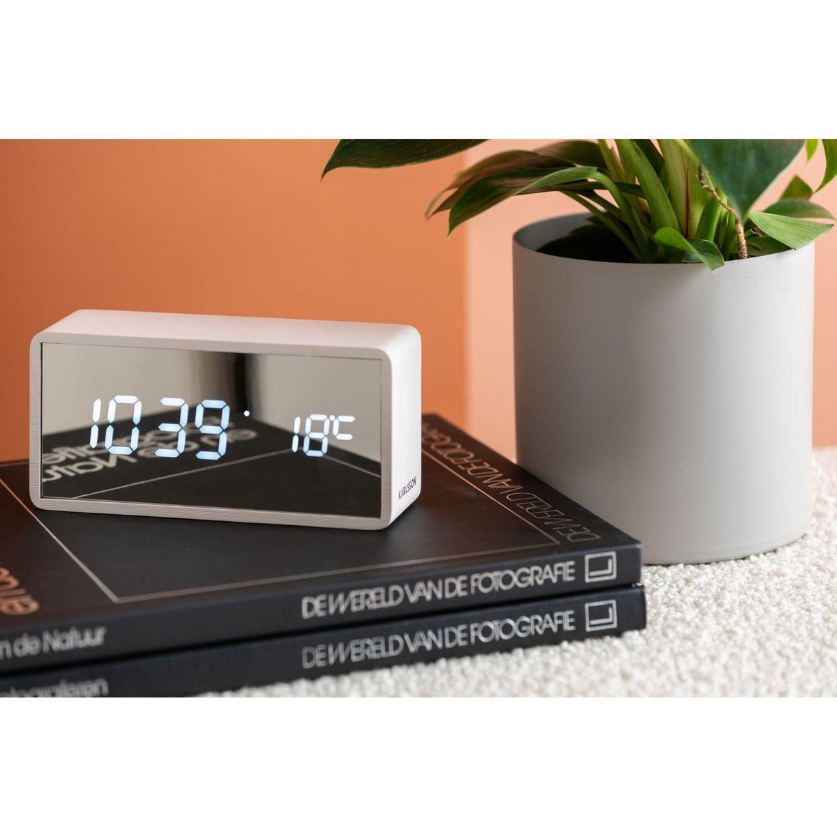 Karlsson Réveil Copper Mirror LED