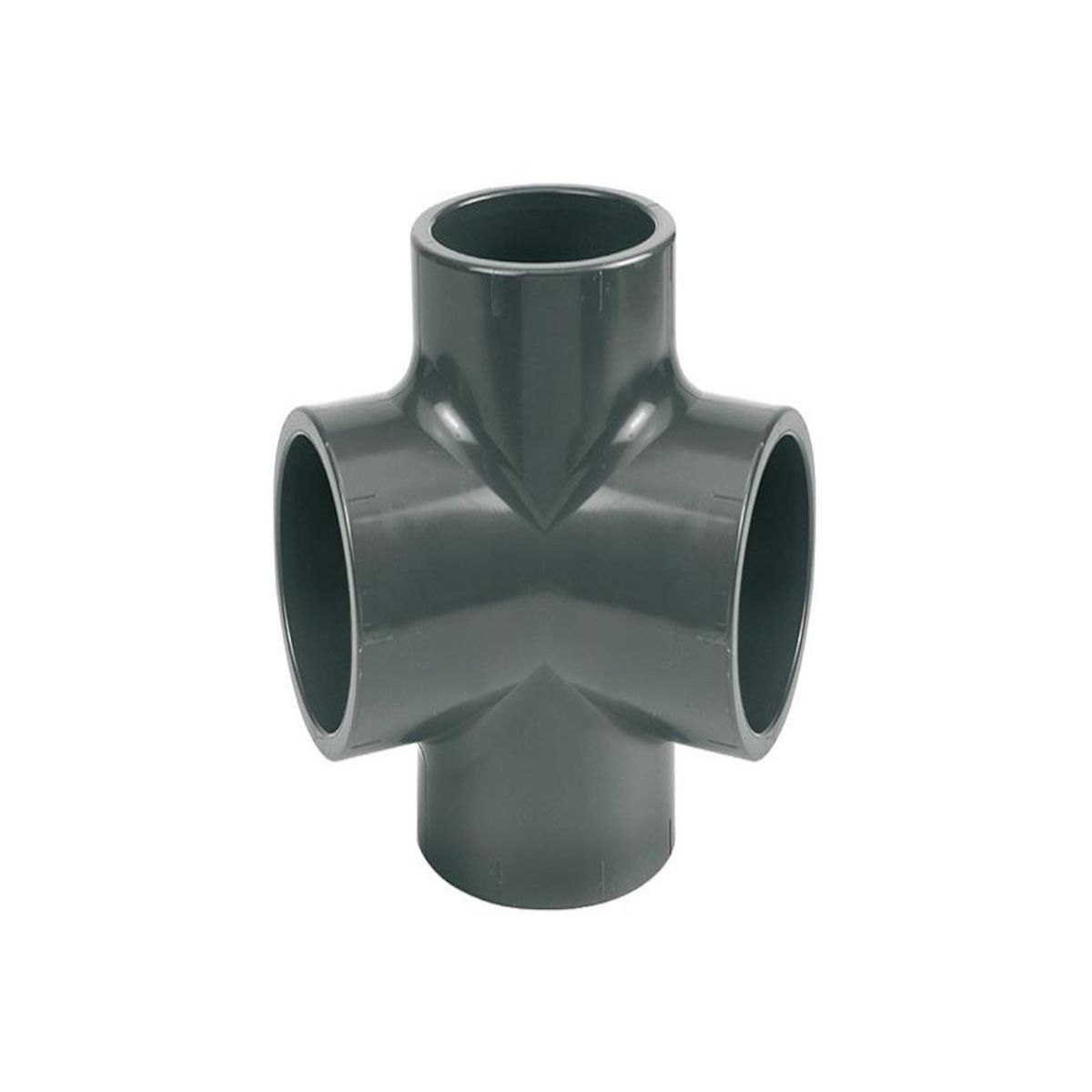 JARDIDECO Té 4 voies PVC pression 90° Ø 50 mm - Fitt