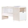 Voir la diapositive 2 : BABY PRICE  Lit bébé combiné 120x60 évolutif en 90x190cm SCANDI,  coloris naturel  