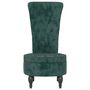 Voir la diapositive 3 : VIDAXL Chaise a dossier haut vert fonce velours conception de bouton