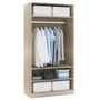 Voir la diapositive 4 : VIDAXL Garde-robe Chene sonoma 100x50x200 cm Bois d'ingenierie