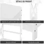 HOMCOM Console style table de drapier néo-rétro tiroir + étagère dim. 100L x 30l x 81H cm MDF blanc