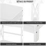 Voir la diapositive 6 : HOMCOM Console style table de drapier néo-rétro tiroir + étagère dim. 100L x 30l x 81H cm MDF blanc