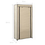 Voir la diapositive 6 : VIDAXL Armoire a chaussures avec housse Creme 58x28x106 cm Tissu