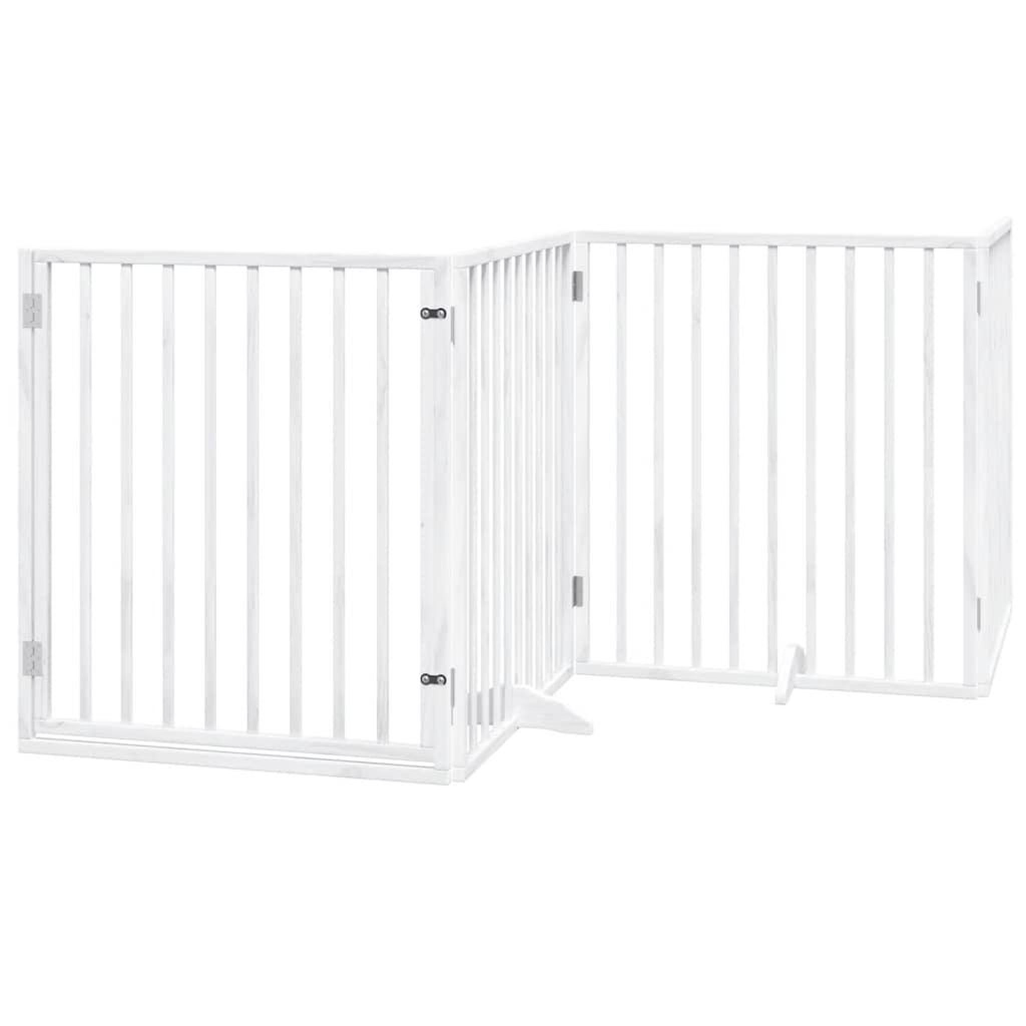 Voir la diapositive 3 : VIDAXL Barriere pour chien porte pliable 12 panneaux bois de peuplier