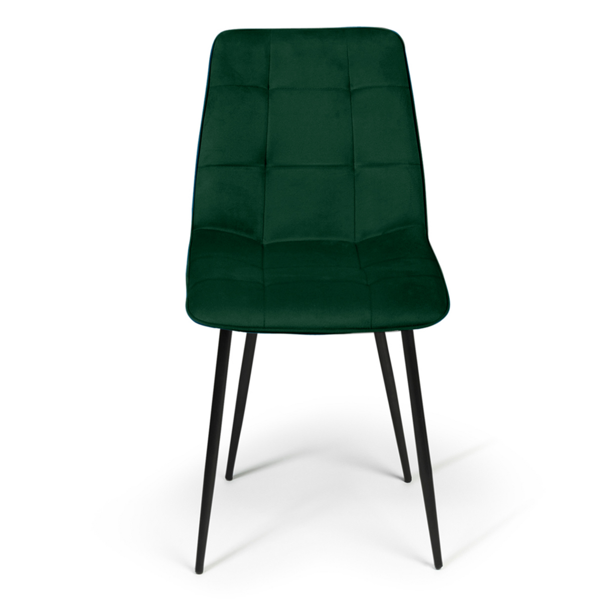 ID MARKET Lot de 6 chaises MILA en velours mix color vert x2, gris foncé x2, gris clair, jaune