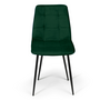 Voir la diapositive 3 : ID MARKET Lot de 6 chaises MILA en velours mix color vert x2, gris foncé x2, gris clair, jaune