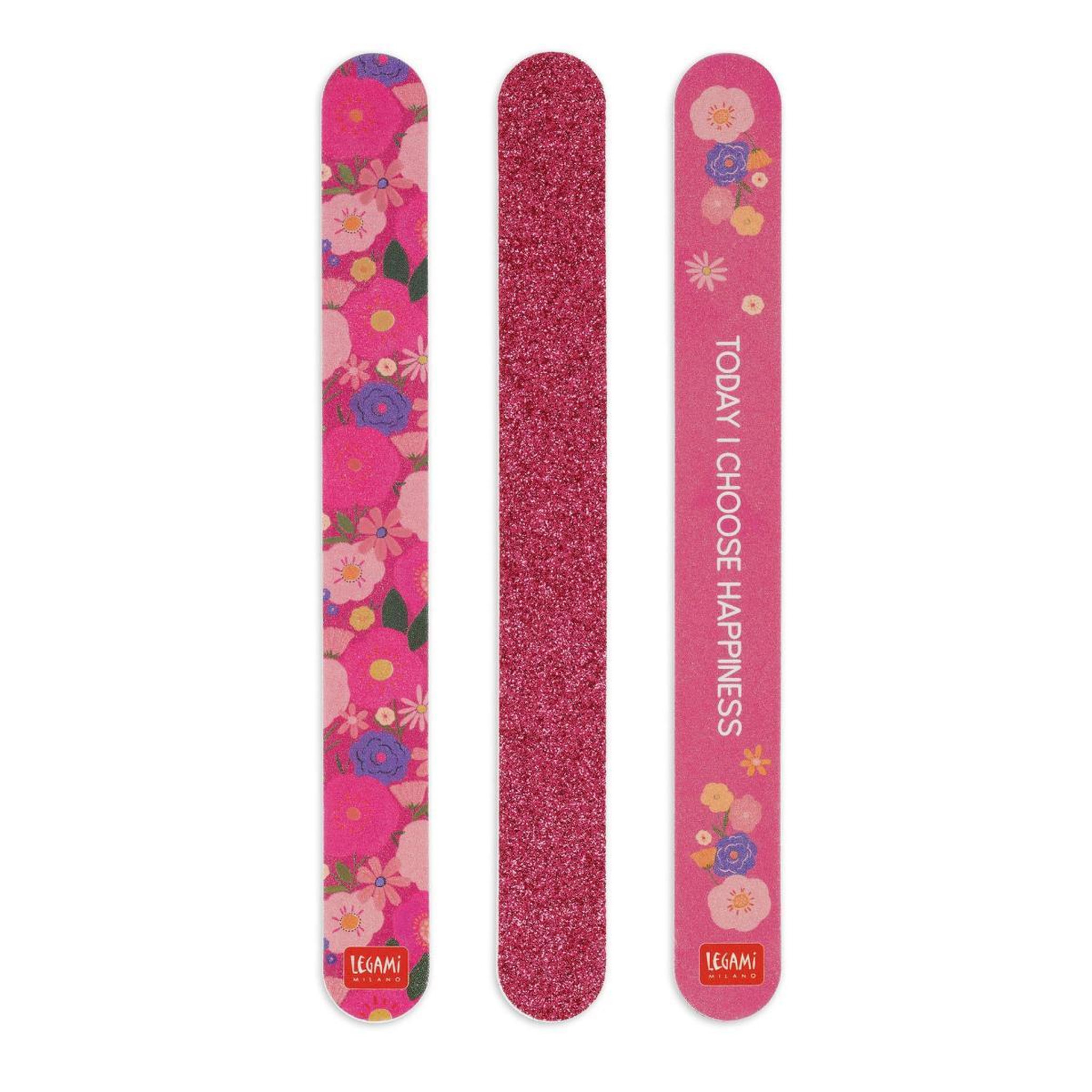 LEGAMI Nails before males - set de 3 limes à ongles - flowers
