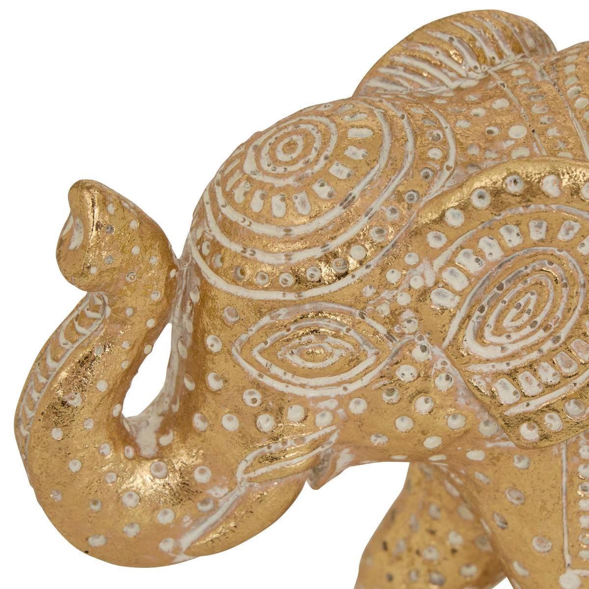 Voir la diapositive 2 : ATMOSPHERA Statuette éléphant en résine  gajaj  11cm doré