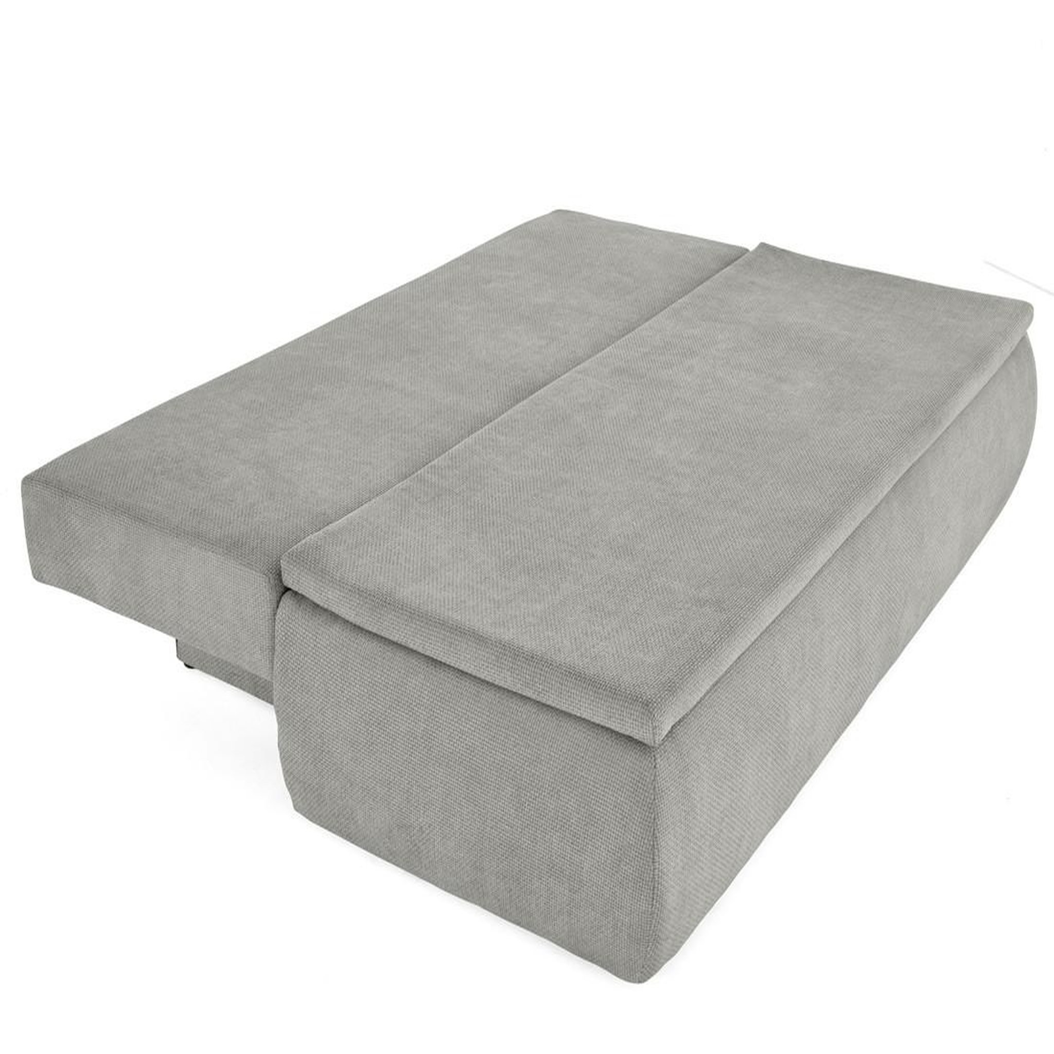 Voir la diapositive 2 : BEST MOBILIER Kurt - canapé 3 places convertible avec coffre en velours texturé