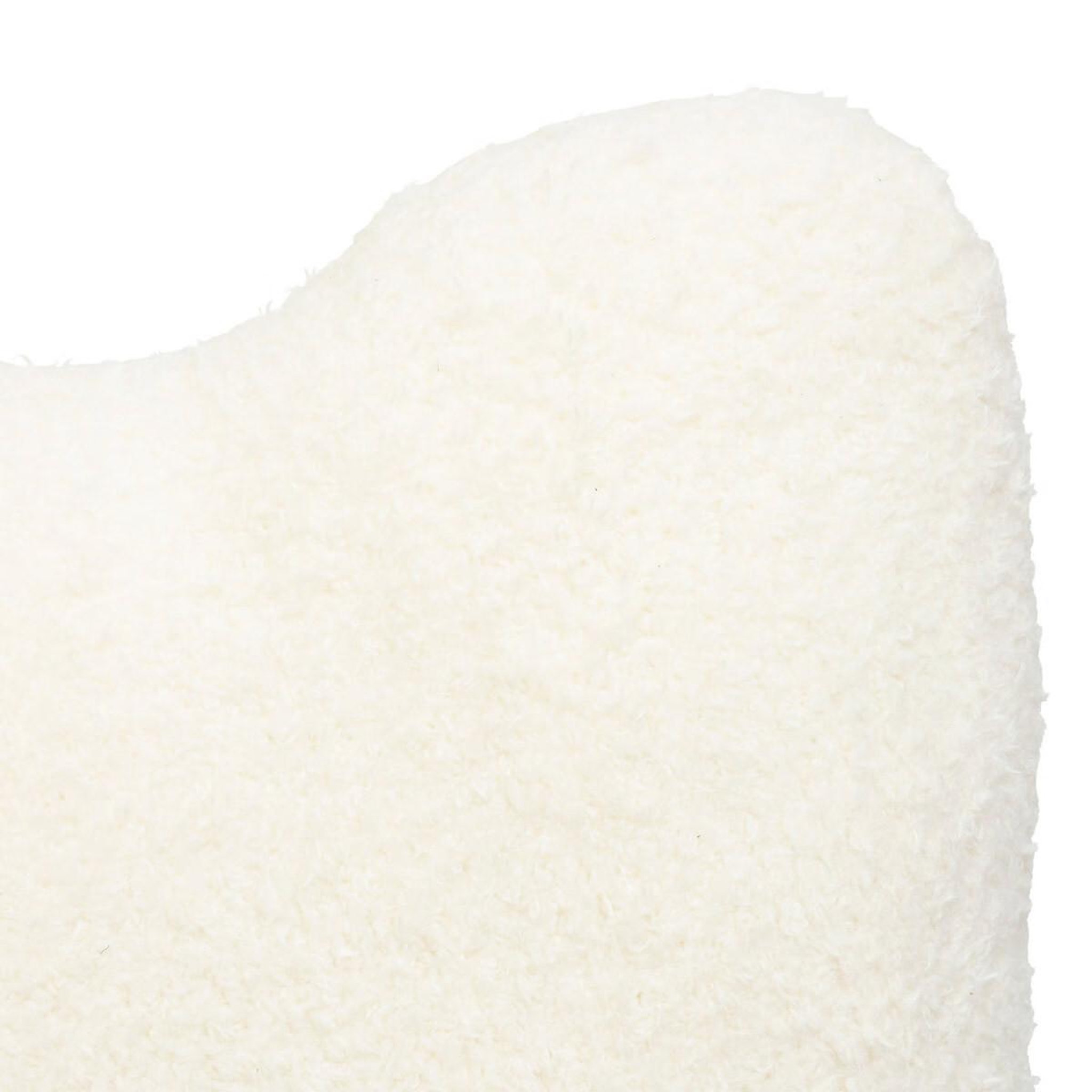 Voir la diapositive 2 : ATMOSPHERA Coussin déco imitation fourrure  wavy bliss  35x48cm blanc