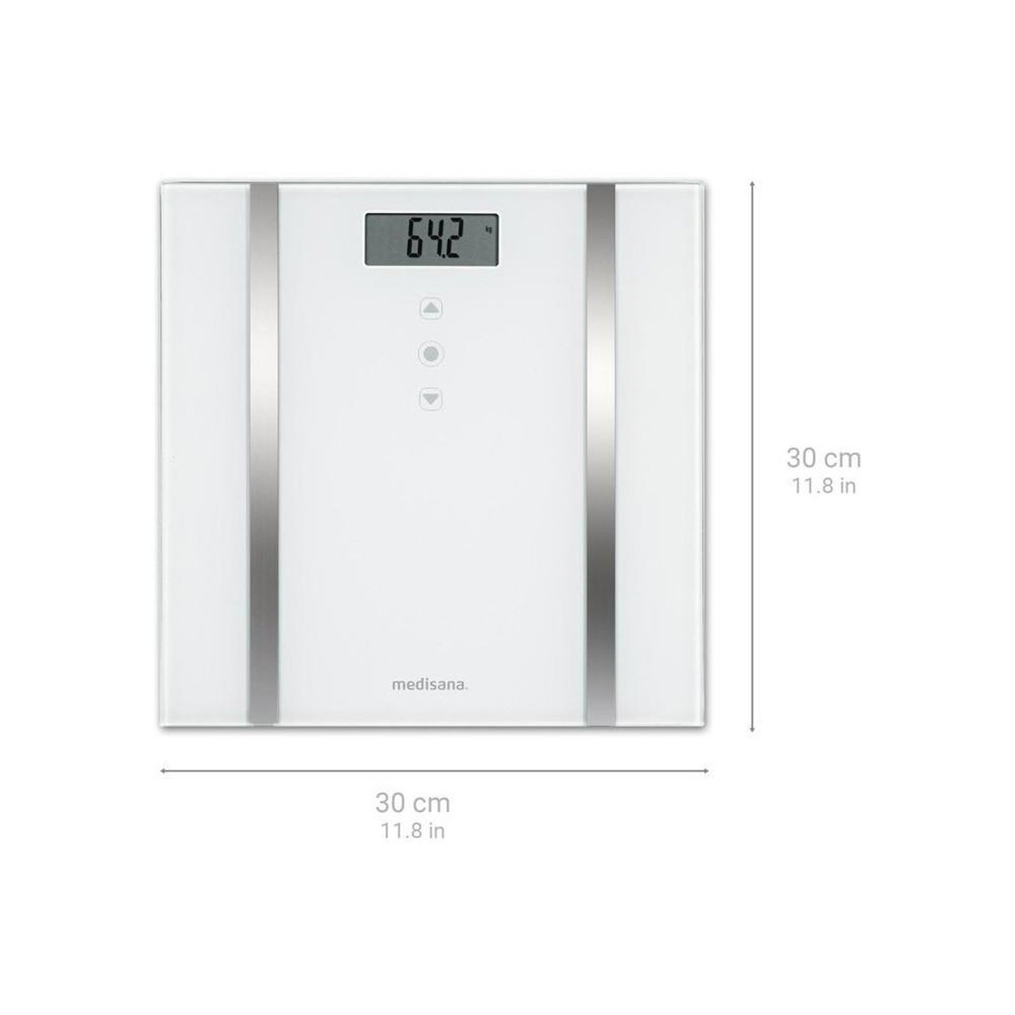 Voir la diapositive 3 : Medisana Medisana bs 483 pèse-personne électronique blanc avec analyse corporelle, imc et métabolisme de base, jusqu'à 180 kg