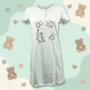 Voir la diapositive 3 : OZABI OZABI Chemise de Nuit Femme Microfibre HELLO BEAR Manches Courtes