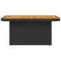 Voir la diapositive 5 : VIDAXL Table de jardin noir 90x55x71 cm resine tressee et bois acacia