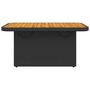 Voir la diapositive 5 : VIDAXL Table de jardin noir 90x55x71 cm resine tressee et bois acacia