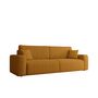 Voir la diapositive 2 : BEST MOBILIER Artemisa - canapé droit 3 places convertible avec coffre en velours côtelé