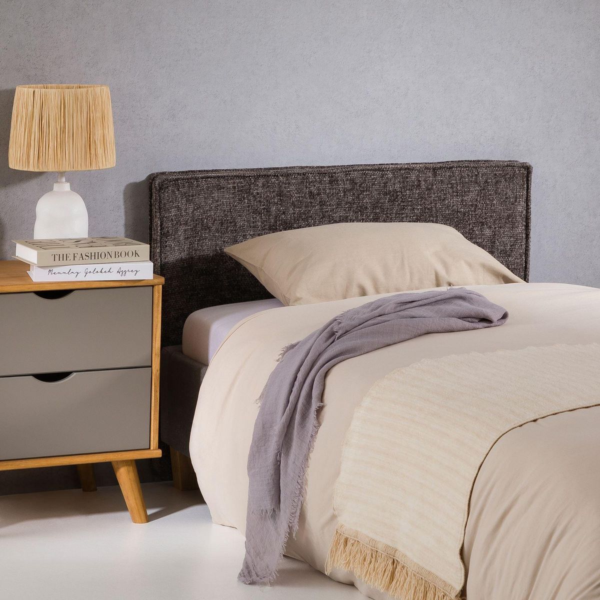 IDIMEX Tête de lit YOLAN 90 sur pieds, en tissu