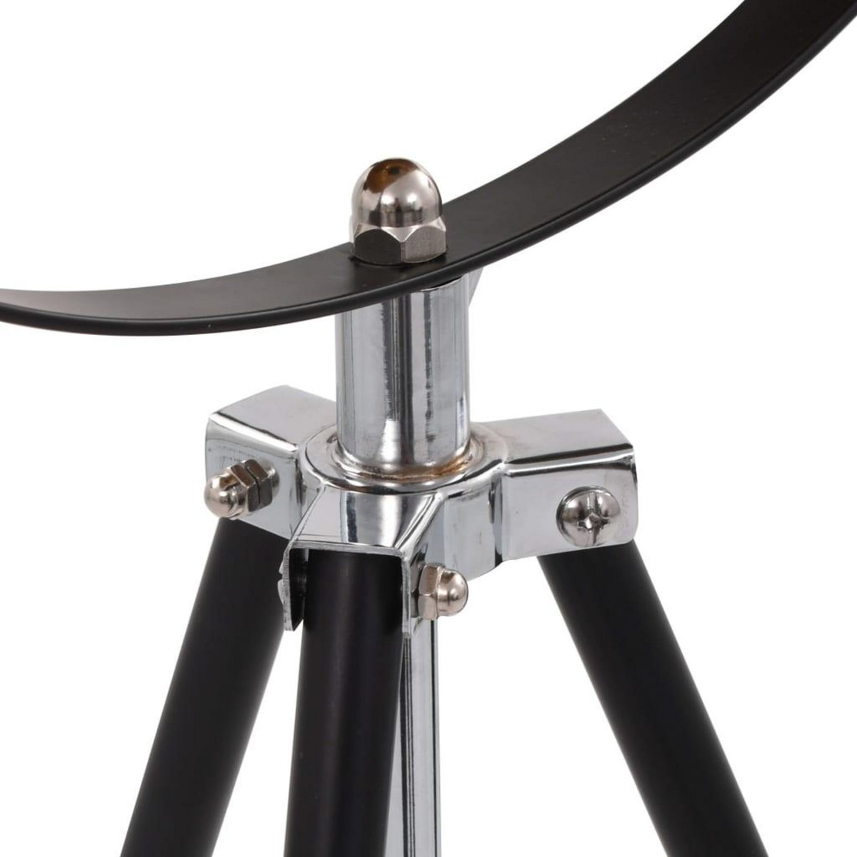 VIDAXL Lampadaire E27 Noir et dore 51 cm