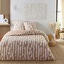 Voir la diapositive 1 : FUTURE HOME Parure de lit 2 personnes en coton 57 fils imprimé camel