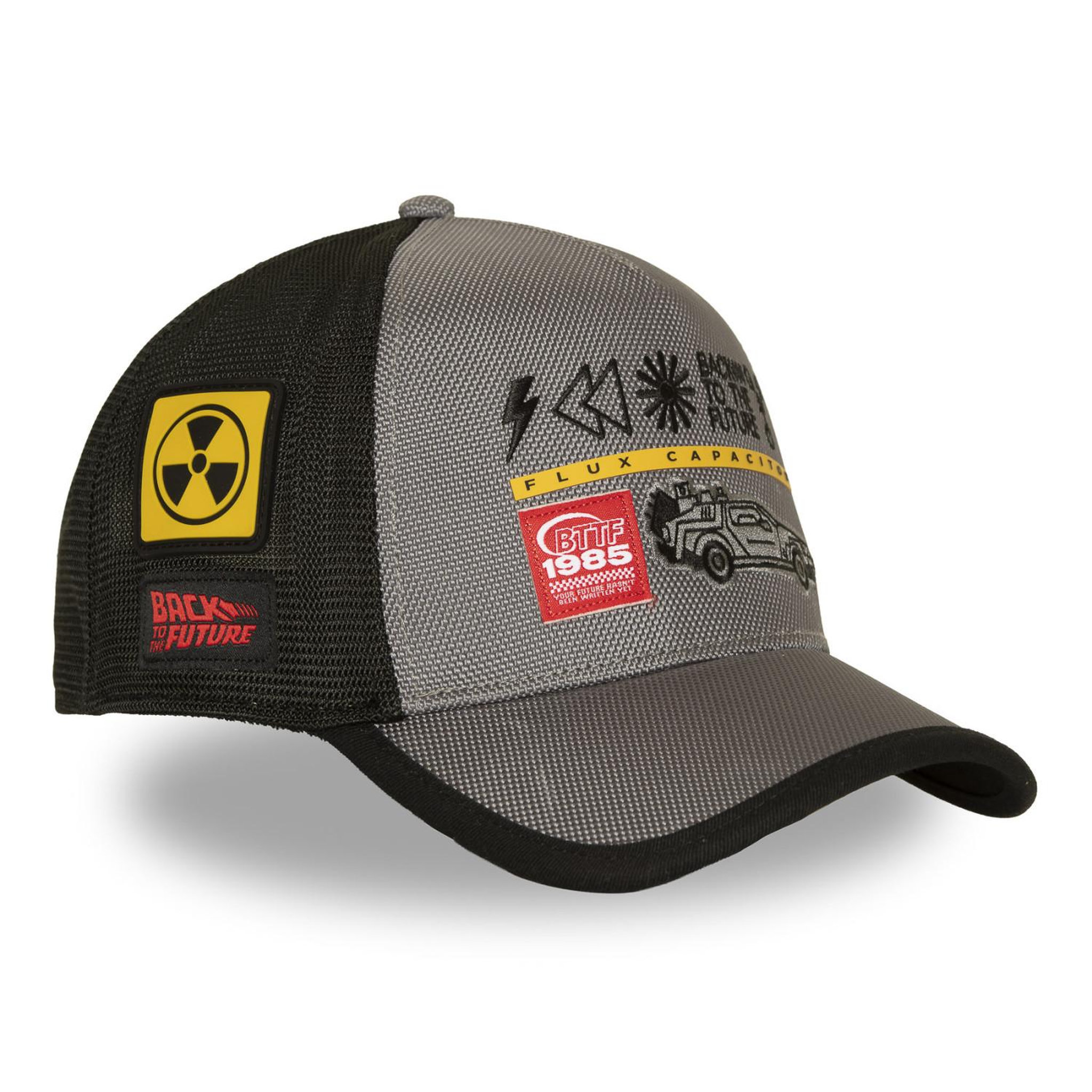 Voir la diapositive 4 : CAPSLAB Casquette trucker premium canva avec filet Back to the future