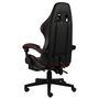 Voir la diapositive 3 : VIDAXL Fauteuil de jeux video et repose-pied Noir/bordeaux Similicuir