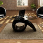 Voir la diapositive 1 : VIDAXL Table basse avec dessus de table en verre ovale Noir brillant