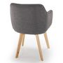Voir la diapositive 5 : Paris Prix Chaise Scandinave en Tissu  Sweet Color  76cm Gris Foncé