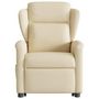 Voir la diapositive 5 : VIDAXL Fauteuil inclinable de massage Creme Tissu