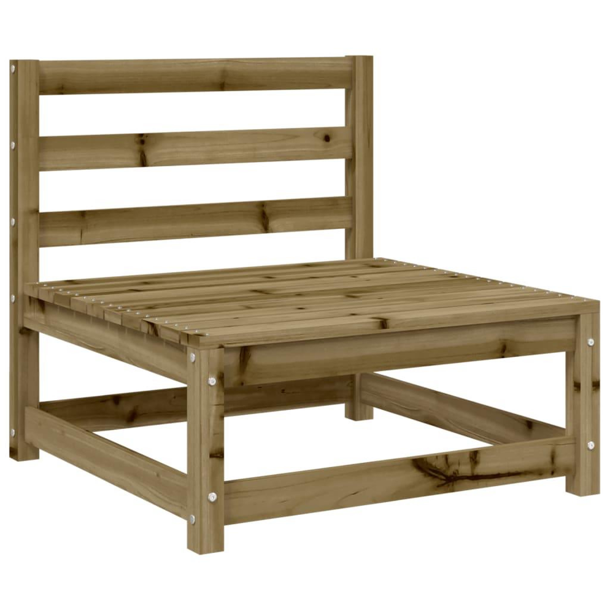 Voir la diapositive 5 : VIDAXL Canape de jardin 2 places bois de pin impregne