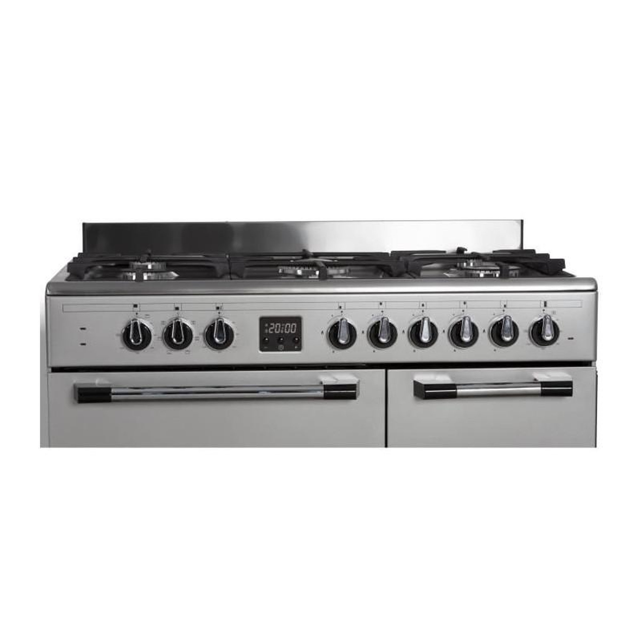 Voir la diapositive 5 : CONTINENTAL EDISON Cuisiniere piano gaz 3 fours electriques CONTINENTAL EDISON CECP903FIX 5 feux - Inox - Largeur 90 cm