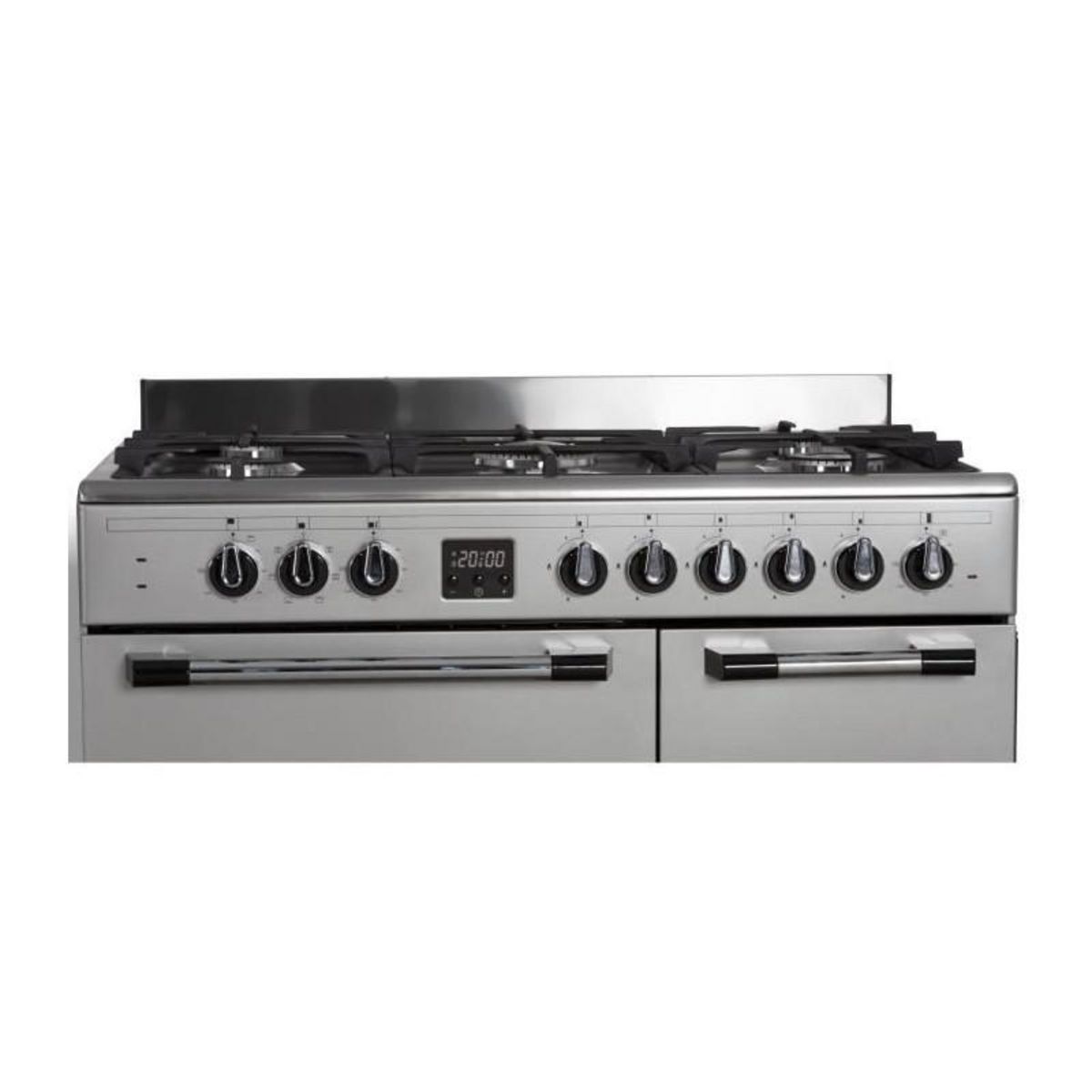 CONTINENTAL EDISON Cuisiniere piano gaz 3 fours electriques CONTINENTAL EDISON CECP903FIX 5 feux - Inox - Largeur 90 cm