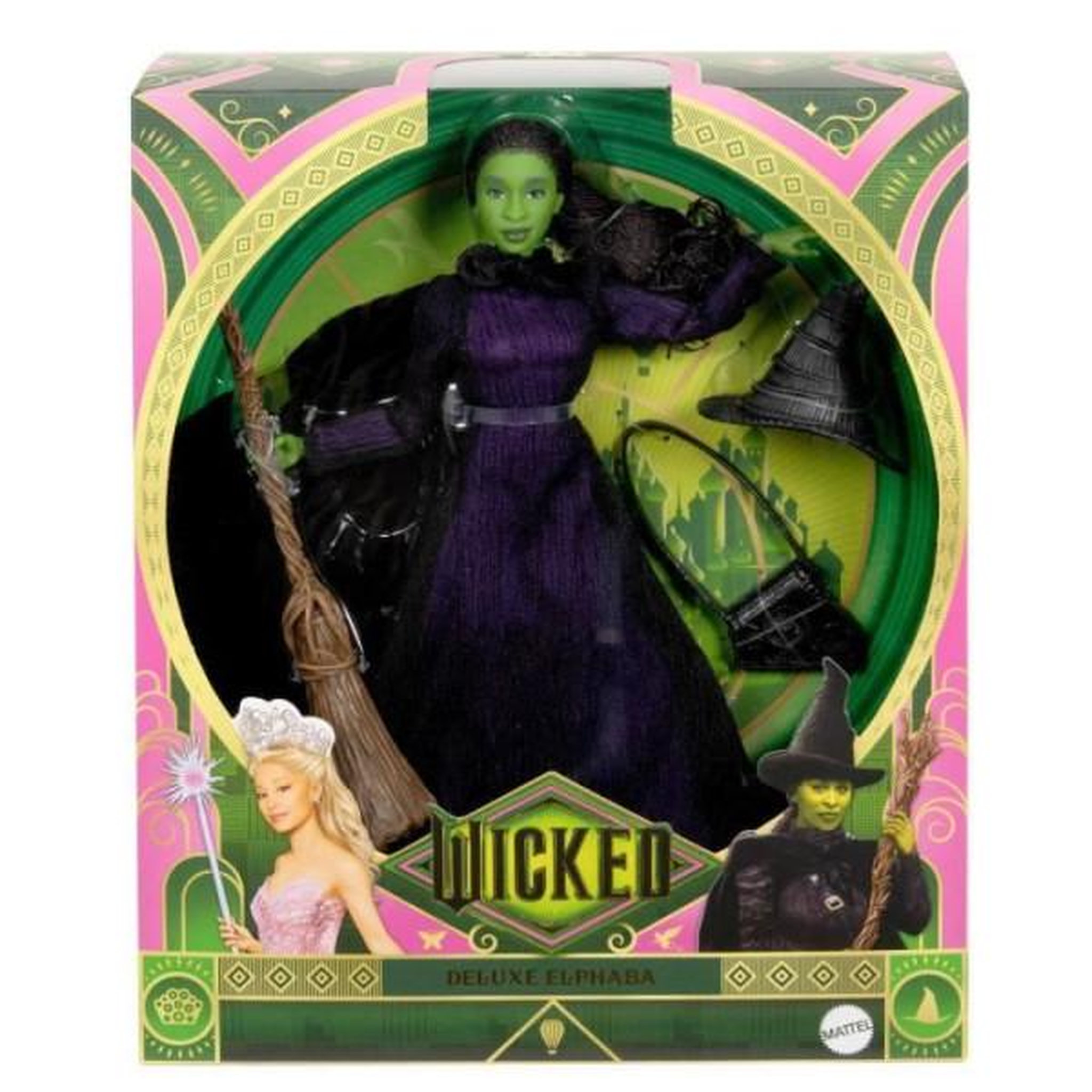 Voir la diapositive 2 : MATTEL Mattel-Wicked-Poupée Elphaba avec cheveux tressés et multiples poses - Wicked - HXY38