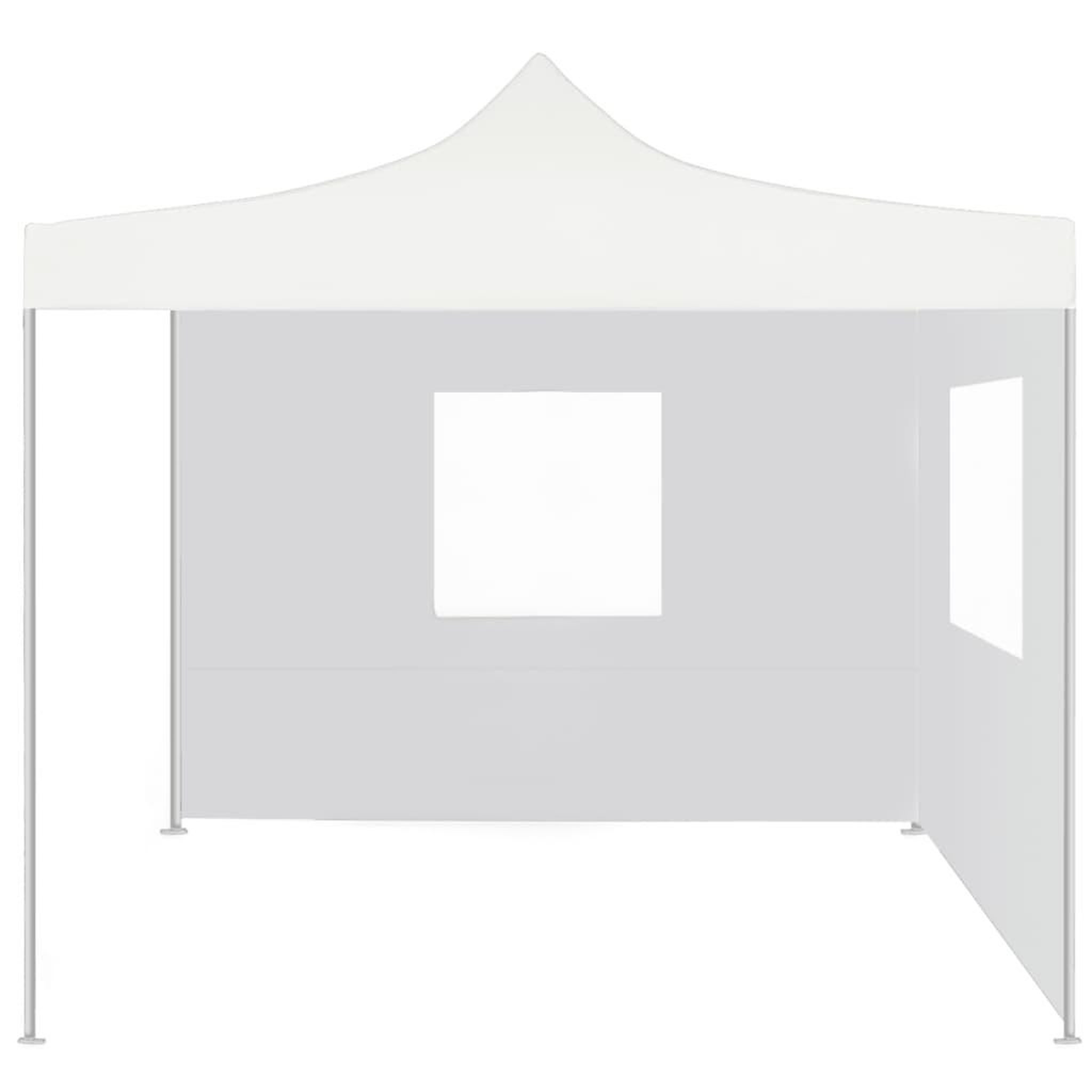 Voir la diapositive 2 : VIDAXL Tente de reception pliable avec 2 parois 3x3 m acier blanc