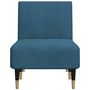 Voir la diapositive 4 : VIDAXL Chaise longue bleu velours