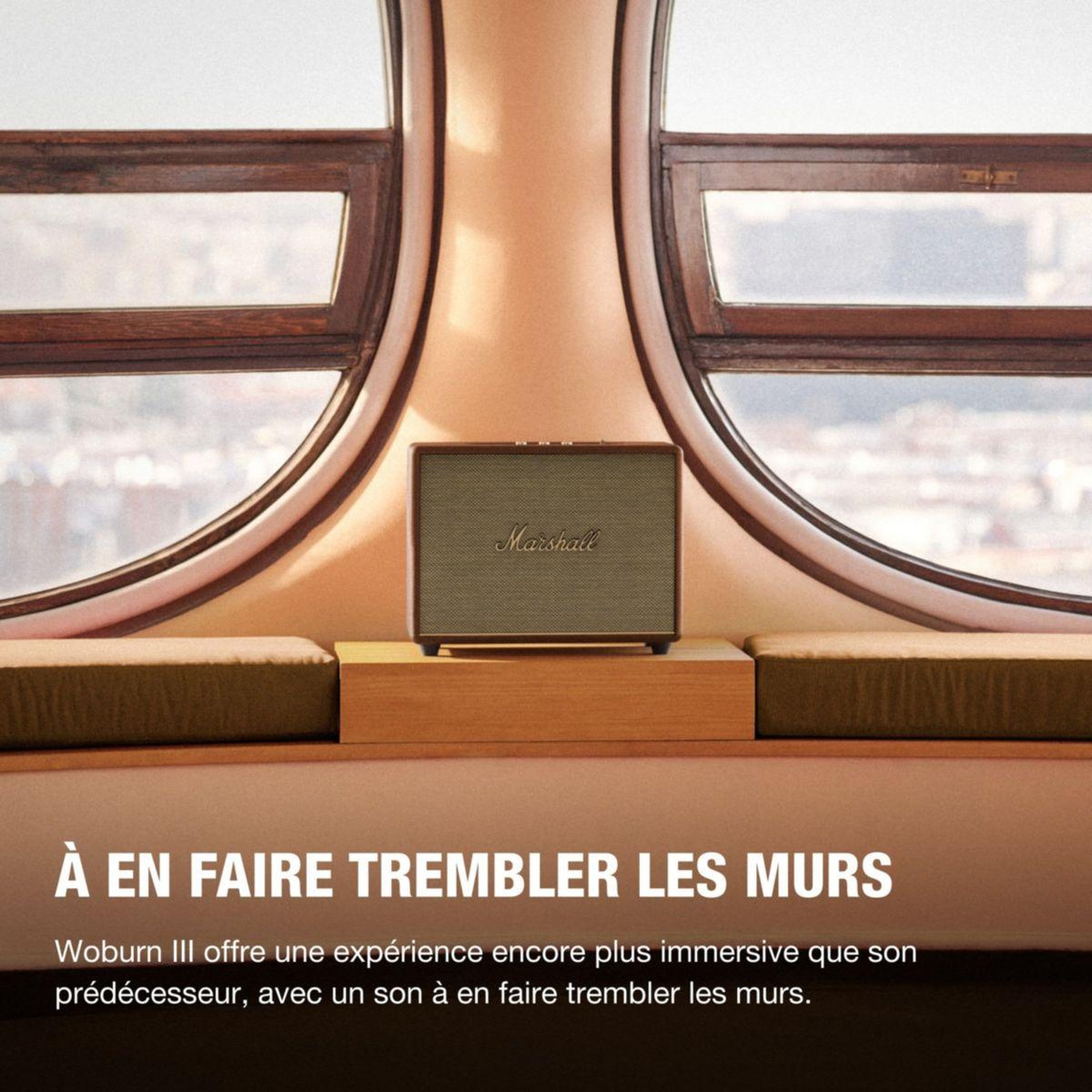 Voir la diapositive 2 : MARSHALL Enceinte résidentielle woburn iii bt marron