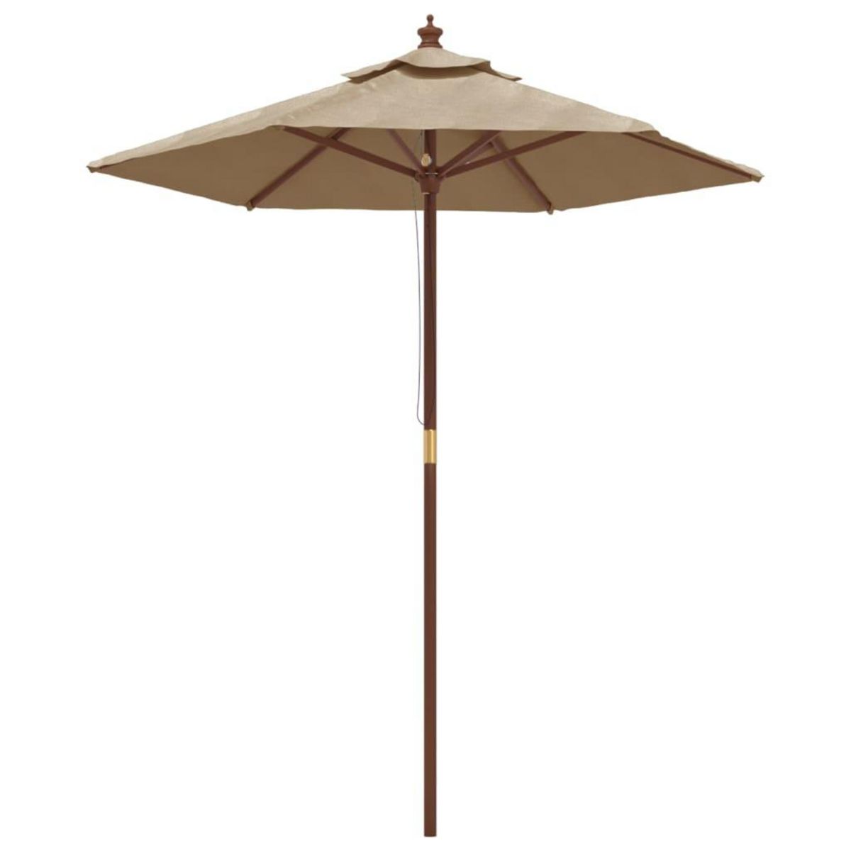 VIDAXL Parasol de jardin avec mat en bois taupe 196x231 cm