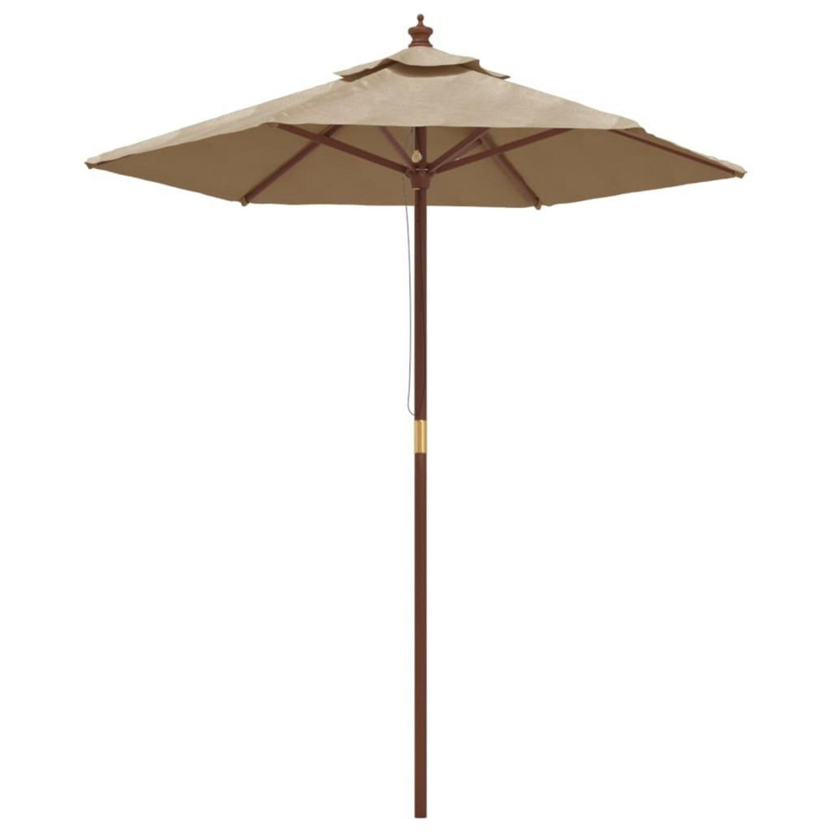VIDAXL Parasol de jardin avec mat en bois taupe 196x231 cm
