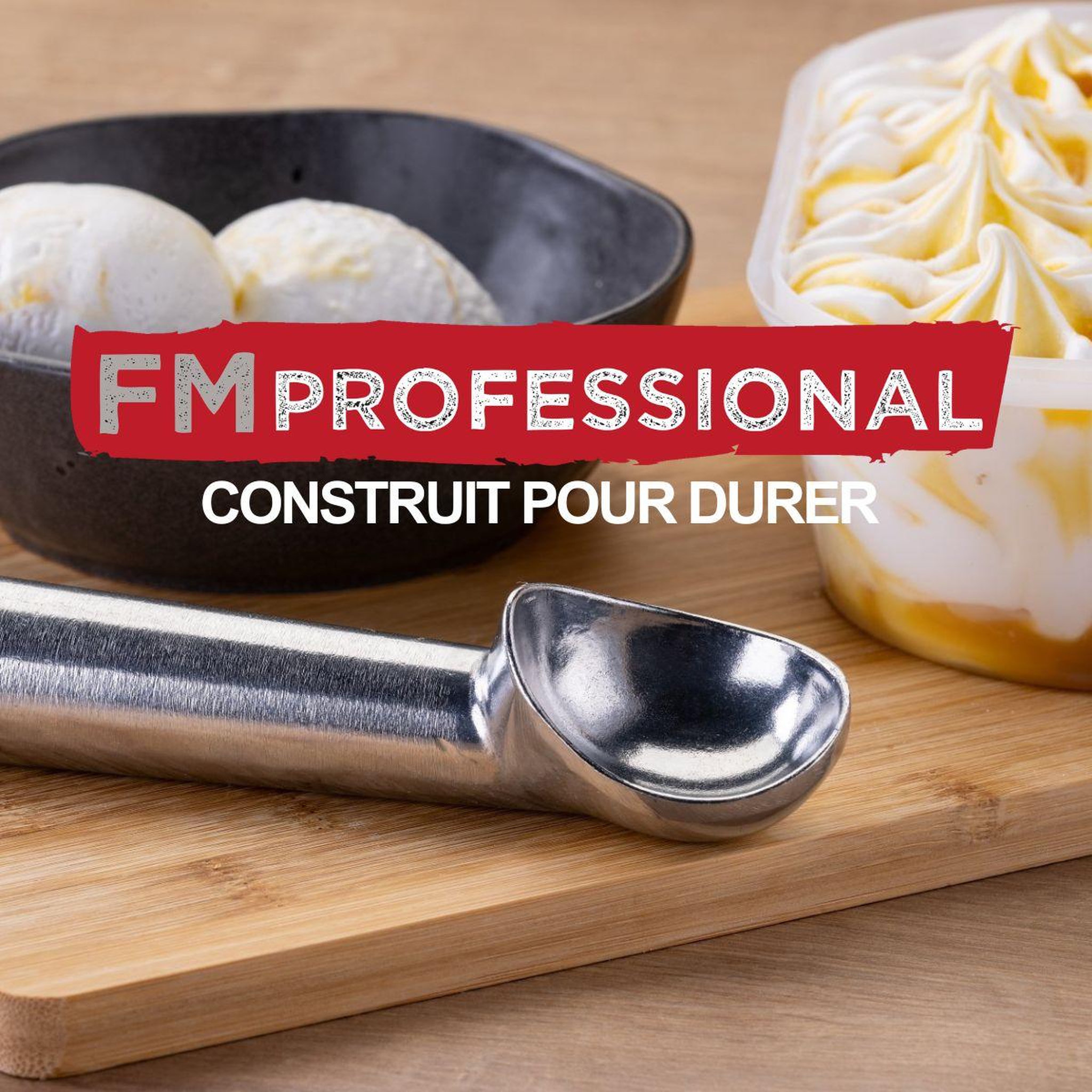 Voir la diapositive 6 : FM PROFESSIONAL Set de 2 ustensiles de cuisine cuillère à glace professionnelle FM Professional Gourmet Edition